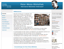 Tablet Screenshot of peter-weiss-bibliothek.de